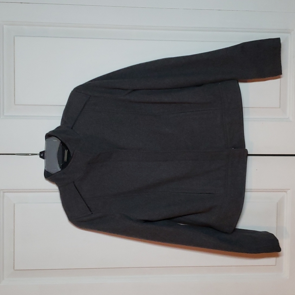 Vintage Mossimo Supply Co.  Gray Wool Jacket w/Black Piping Size Medium